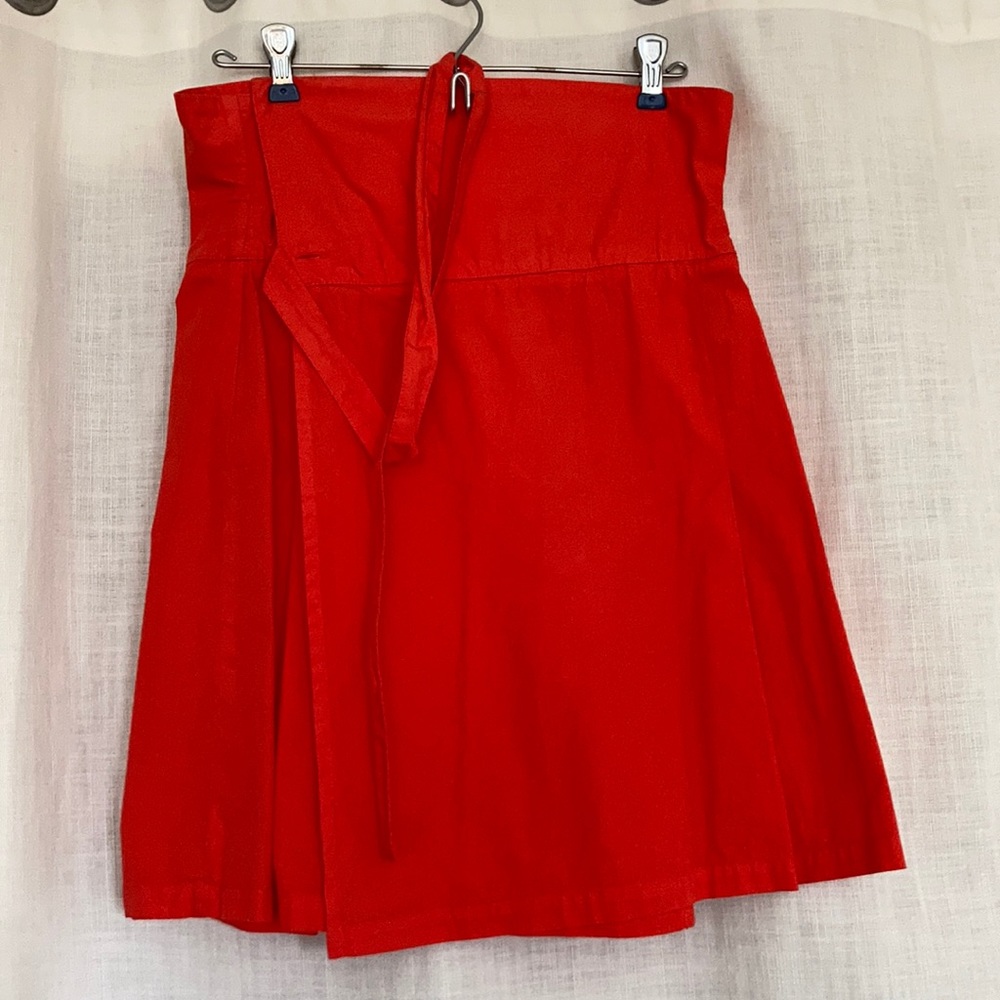 Bright orange wrap skirt